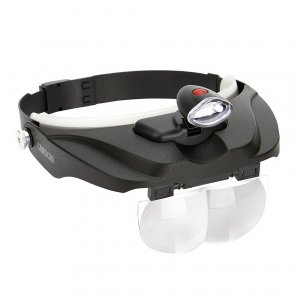 Carson CP60 Led Lighted Head Visor Magnifier 1.5x2x2.5x3x