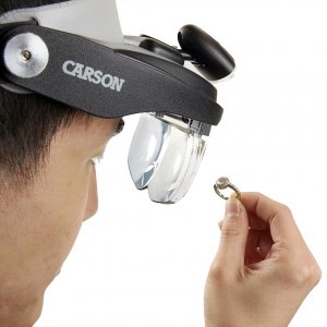 Carson CP60 Led Lighted Head Visor Magnifier 1.5x2x2.5x3x