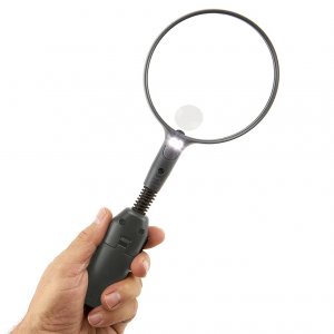 Carson GN55 4.3 Inch Hands Free Magnifier 2x Led Lighted Detach 2-in-1