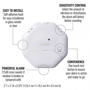 Sabre HSGA2 Window Glass Alarm 2-pack