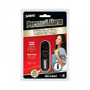 Sabre PA01 Personal Alarm With Key Ring - Black