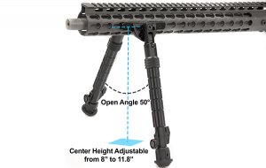 Utg TLBPDK02 Recon Flex Keymod Bipod Matte Black Cent. Ht. 8.0 Inch-11