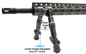 Utg TLBPDM01 Recon Flex M-lok Bipod Matte Black Cent. Ht. 5.7 Inch-8 I