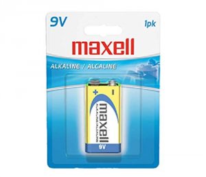 Maxell 721150 Alkaline Batteries, 6lr61 , 9 Volt,