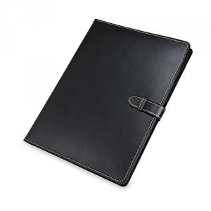 Samsill 71740 Leather Padfolio W Strap Blk