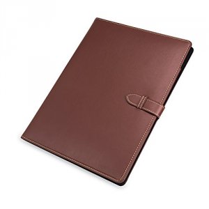 Samsill 71746 Leather Padfolio W Strap Tan