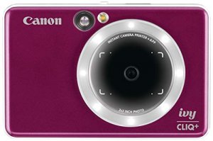 Canon 3879C004 Ivy Cliq+ 8 Megapixel Instant Digital Camera - Ruby Red