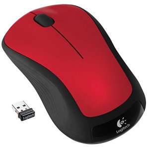 Logitech 910-005485 Full Size Wireless Mouse Red