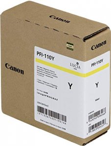 Original Canon 2367C001AA Pfi-110y Sd Yellow Ink