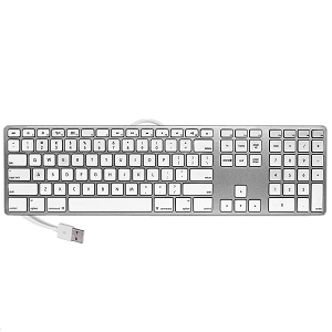 Apple A1243 109-key Usb Wired Ultra-thin Aluminum Keyboard (silver)