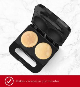 Holstein HH09125002SS Housewares 2 Section Arepa Maker Blackstainless 