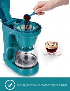 Holstein HH0914701E Housewares 5 Cup Coffee Maker Teal