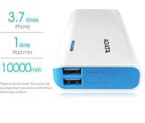 Adata APT100-10000M-5V-CWHBL Apt100 Power Bank White-blue