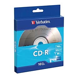 Verbatim 97955 (r)  700mb 80-minute Cd-rs, 10 Pk