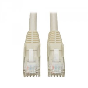 Tripp  14ft Cat6 Gigabit Snagless Molded Patch Cable Rj45 M-m White 14