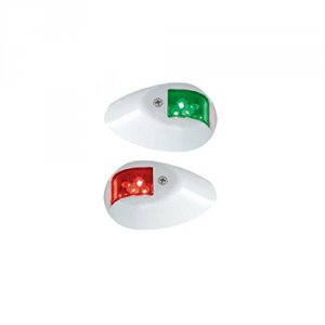 Perko 0602DP1WHT Led Side Lights - Redgreen - 12v - White Epoxy Coated