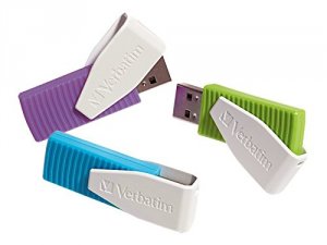 Verbatim 98426 (r)  Store N Go(r) Swivel Usb Drives (8gb; 3 Pk; Bluegr