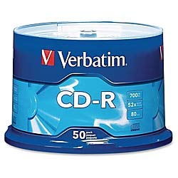 Verbatim 94691 Cd-r 700mb 52x With Branded Surface - 50pk Spindle - 12