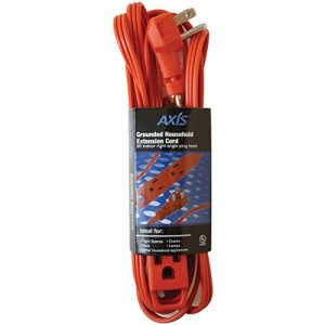 Axis PE45516 Axis(tm) 45516 3-outlet Indoor Extension Cord, 8ft (orang