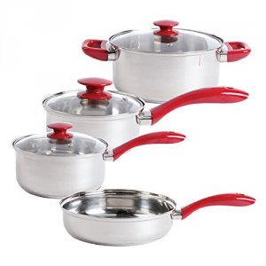 Gibson 104428.07 Sb Crawford Ss Cookware Red7pc