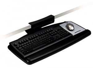 3m AKT65LE Adjustable Tilt Keyboard Tray - Black