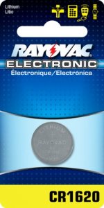 Rayovac PERVCKECR16201C 3v Lithium Keyless Entry Battery - Cr1620 (1 P