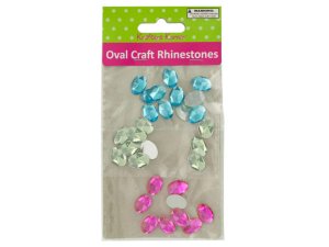 Krafters AC015 Faceted Oval Craft Rhinestones