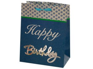 Bulk AF401 Small Happy Birthday Giftbag 4 Styles Assorted