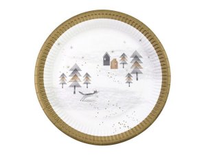 Bulk AF421 Nordic Christmas Plate 8 Pk