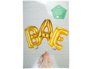 Bulk AF422 Quot;baequot; Balloon Cake Topper