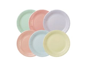 Bulk AF429 Pastel Plates 12 Pk