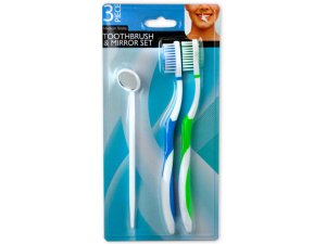 Bulk BE194 Toothbrush  Dental Mirror Set