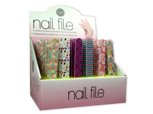 Bulk BE603 Stylish  Fun Nail Files Countertop Display