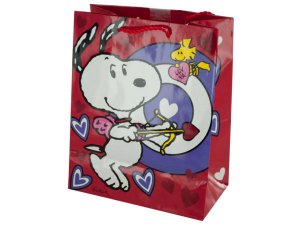 Bulk BH428 Snoopy Bullseye Valentine039;s Gift Bag