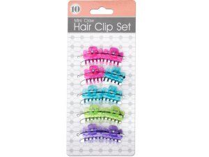 Bulk BI850 Colored Mini Claw Hair Clip Set