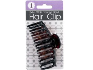 Bulk BI866 Extra Wide Tortoise Shell Claw Hair Clip