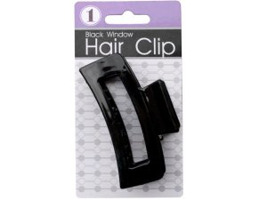 Bulk BI867 Black Window Claw Hair Clip