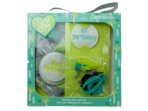 Bulk BI909 Luv Him Baby Dinosaur Gift Set