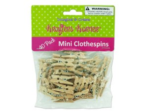 Krafters KL7505 Miniature Natural Wood Craft Clothespins