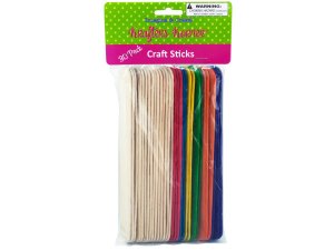 Bulk CC501 Colored  Natural Jumbo Craft Sticks