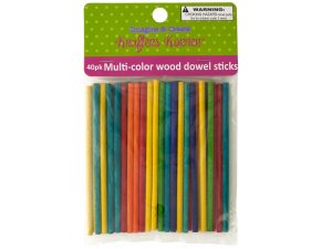 Krafters CG028 Multi-color Wood Dowel Sticks