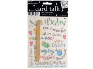 Bulk CG080 Baby Girl Rub-on Transfers