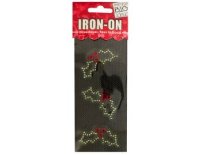 Bulk CG208 Holly Rhinestone Iron-on Transfer