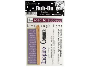 Bulk CG244 Inspirational Sayings Rub-on Transfers