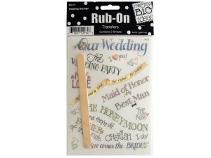 Bulk CG249 Wedding Sayings Rub-on Transfers