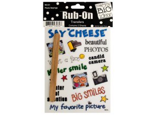 Bulk CG256 Photo Sayings Rub-on Transfers