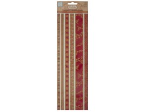 Bulk CG464 Reds Decorative Fabric Borders Stickers