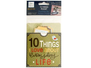 Bulk CG591 10 Things I Love About Everyday Life Journaling Pocket