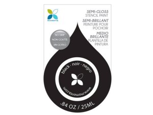 Bulk CS012 Black Semi-gloss No Drip Stencil Paint