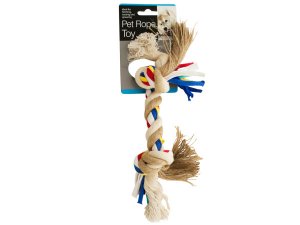 Bulk DI245 Medium Colorful Knotted Pet Rope Toy